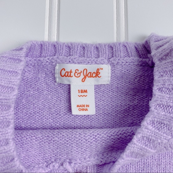Cat & Jack Soft Lavender Sweater - Picture 3 of 3